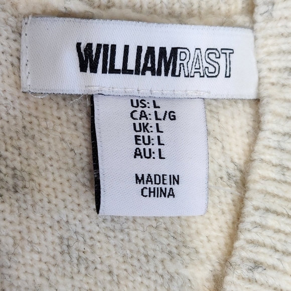 NEW!! Knit Sweater Grey and Off White WILLIAM RAST NWT - Picture 9 of 11